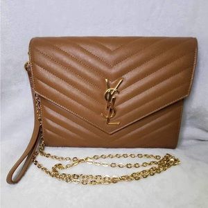 Saint Laurent quilted envelope pouch